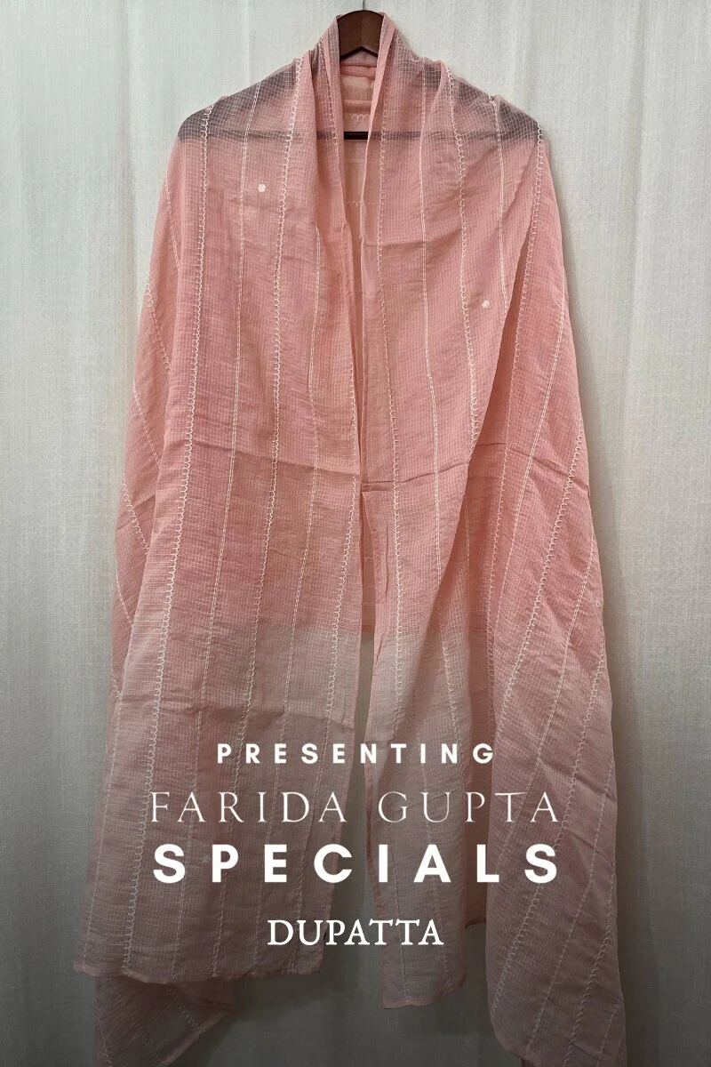 Pink Kota Embroidered Dupatta
