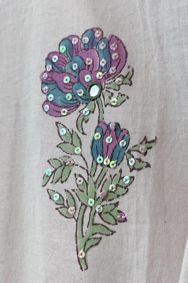 Pink Sanganeri Cotton Kurta - Image 3