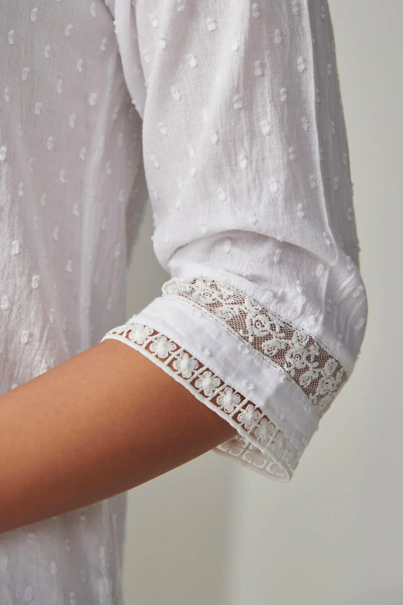 Raahat Raiza White Schiffli Top - Image 4