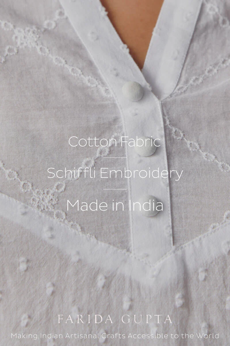 Raahat Raiza White Schiffli Top - Image 6