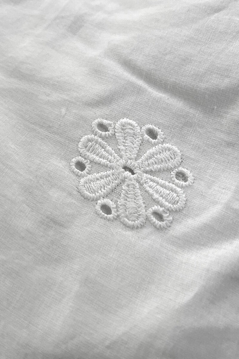 Raahat Sameera White Schiffli Kurta - Image 5