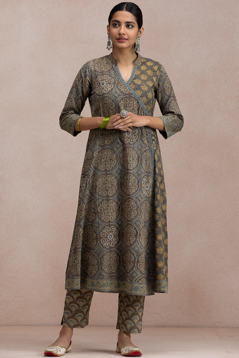 Rehnuma Kiara Ajrak Kurta - Image 2