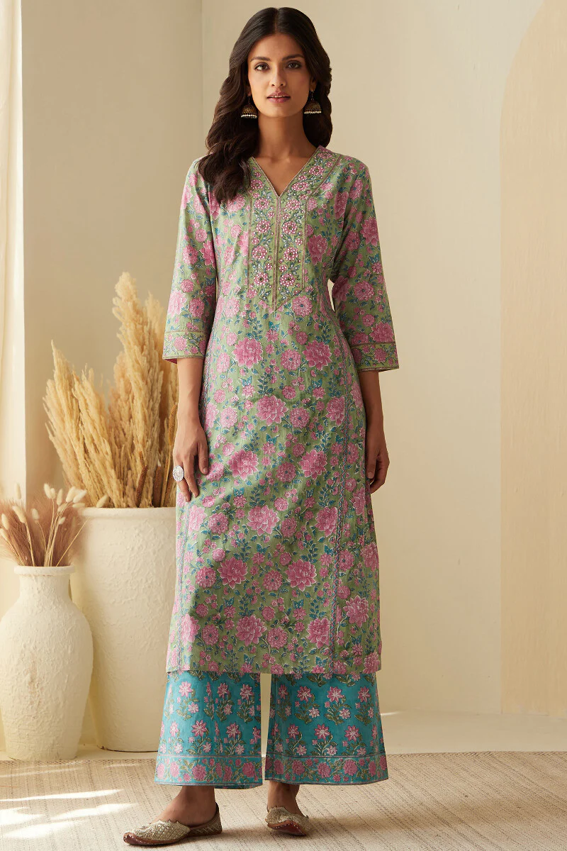 Rosheen Dahlia Sanganeri Kurta - Image 2