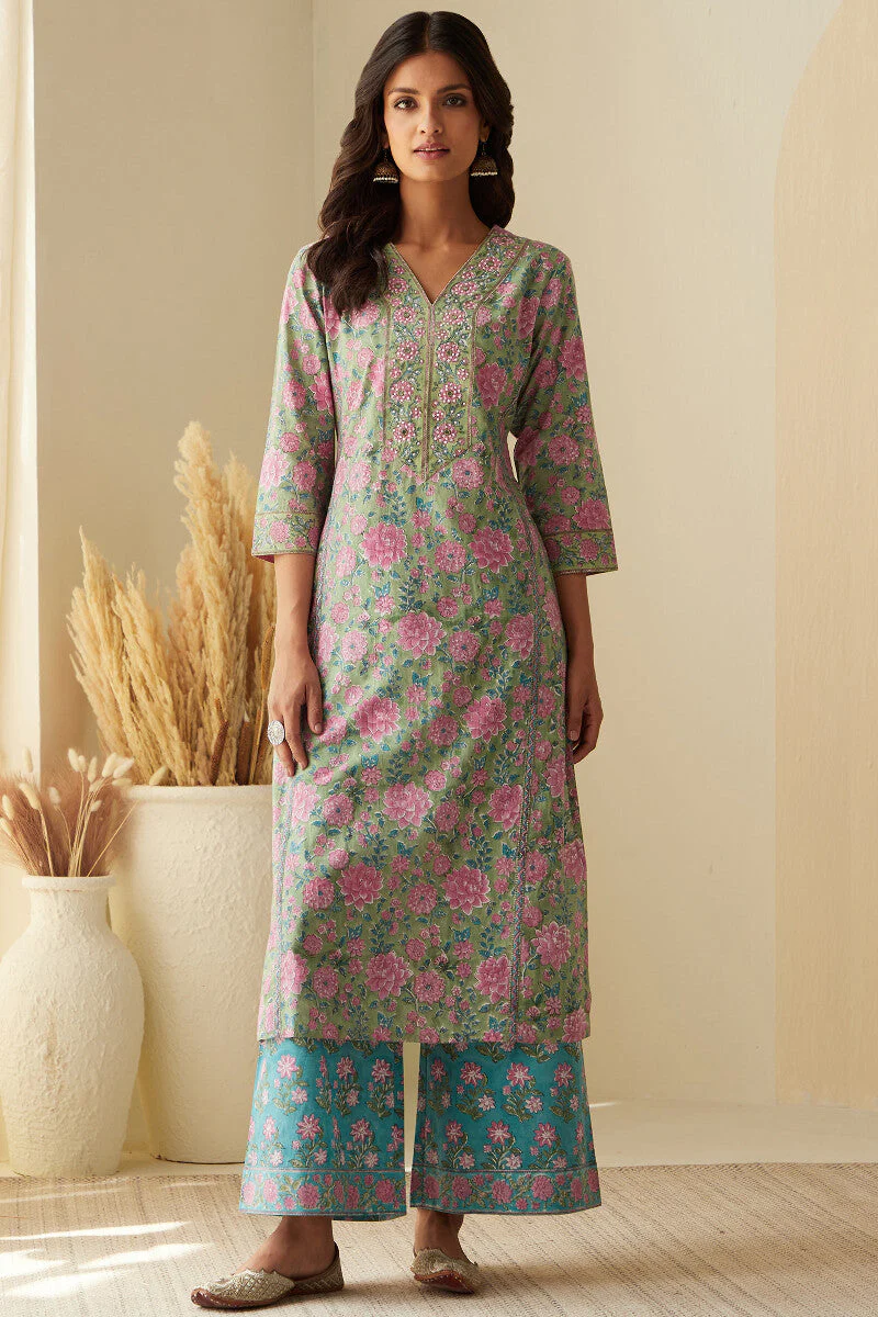 Rosheen Dahlia Sanganeri Kurta - Image 2
