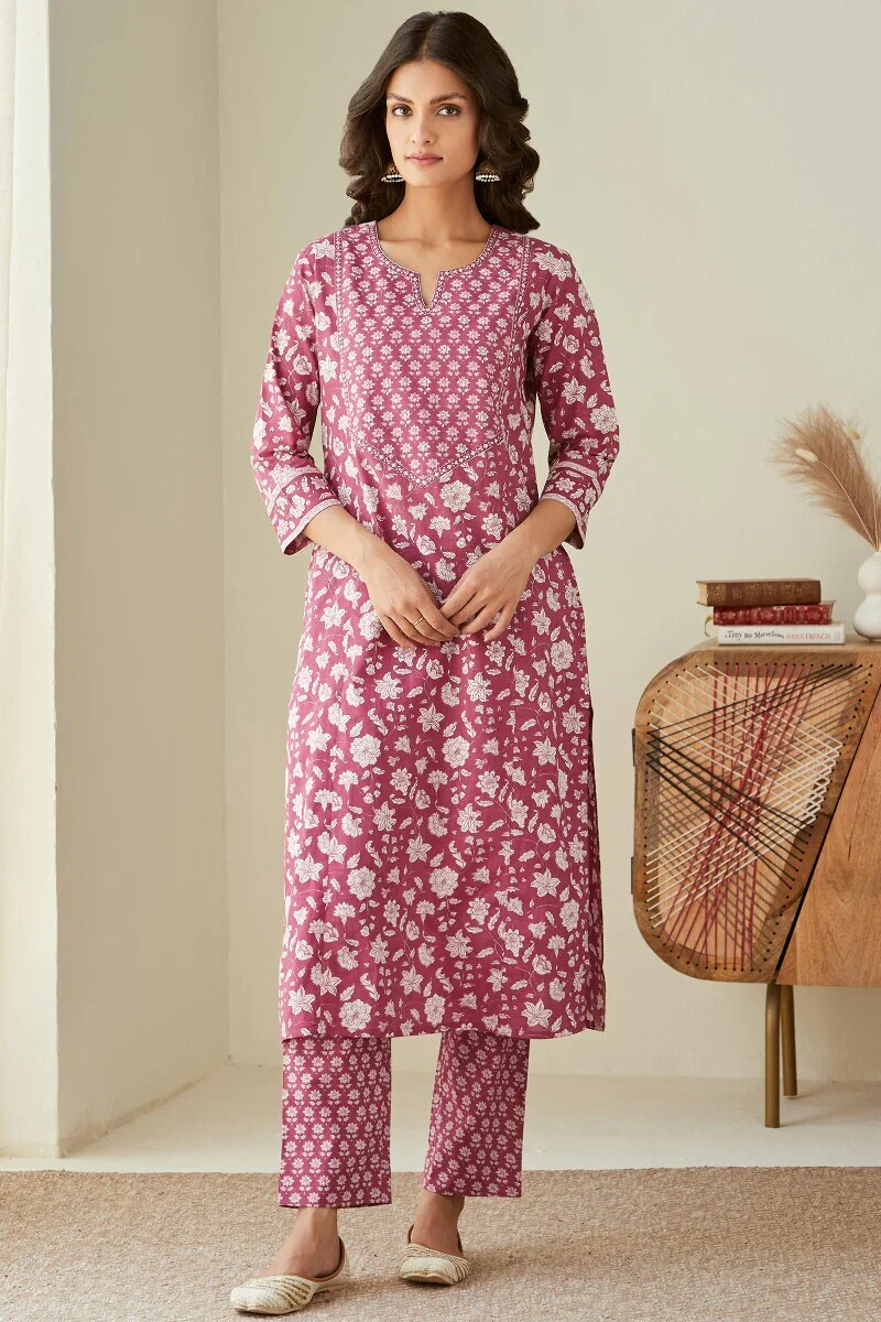 Rosheen Fida Sanganeri Kurta - Image 2