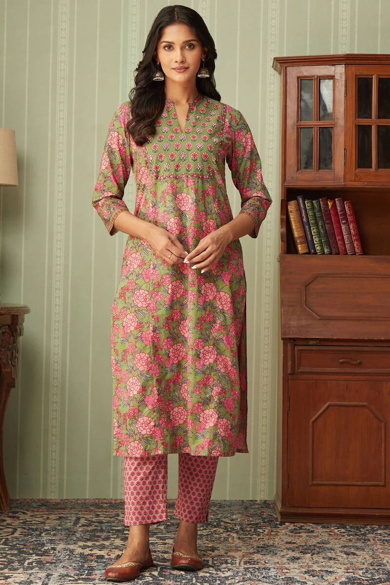 Rosheen Heer Sanganeri Kurta - Image 2