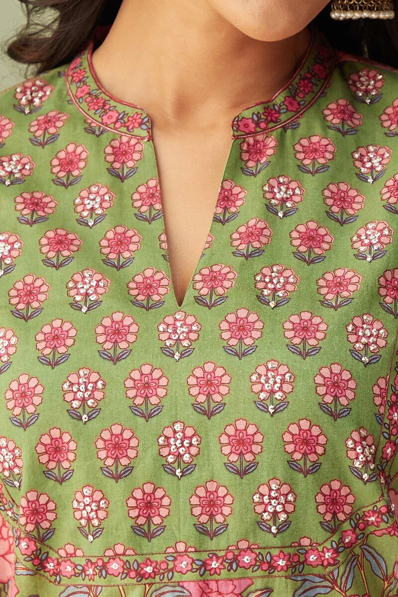 Rosheen Heer Sanganeri Kurta - Image 5
