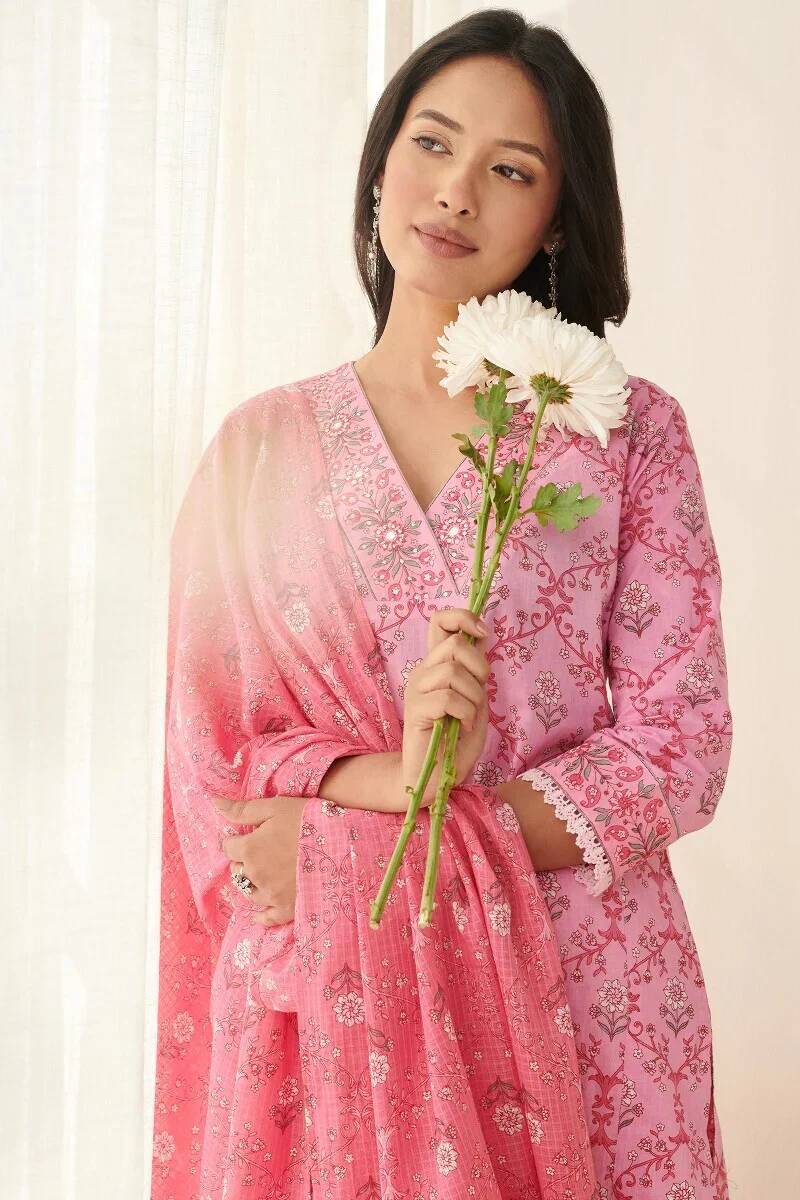Surplus: Rosheen Mahnoor Sanganeri Kurta - Image 7