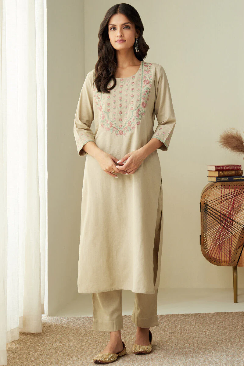 Rosheen Maya Beige Kurta - Image 2