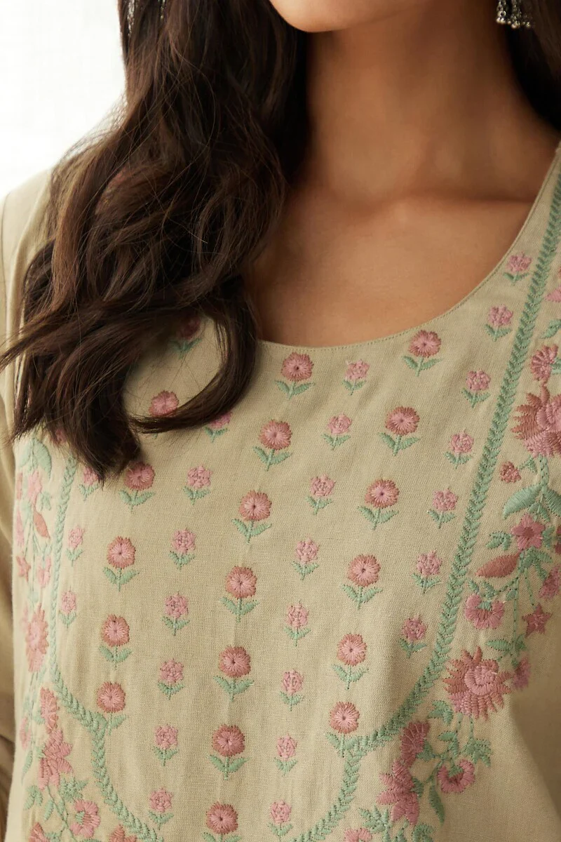 Rosheen Maya Beige Kurta - Image 5