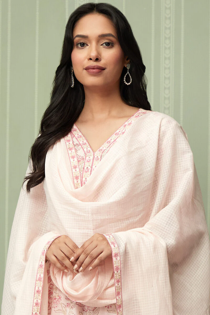 Rosheen Maya Pink Kota Dupatta