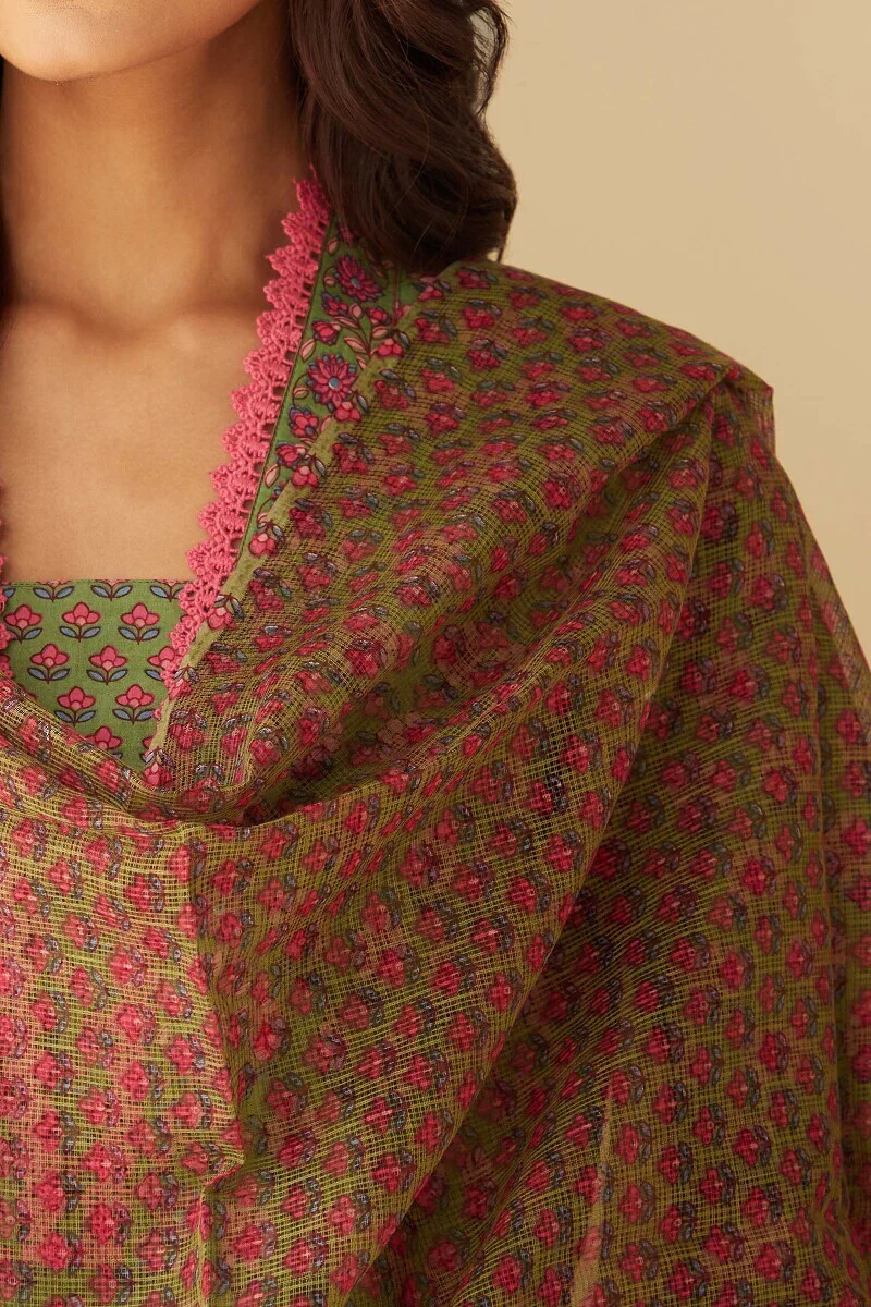 Rosheen Nida Sanganeri Dupatta - Image 2