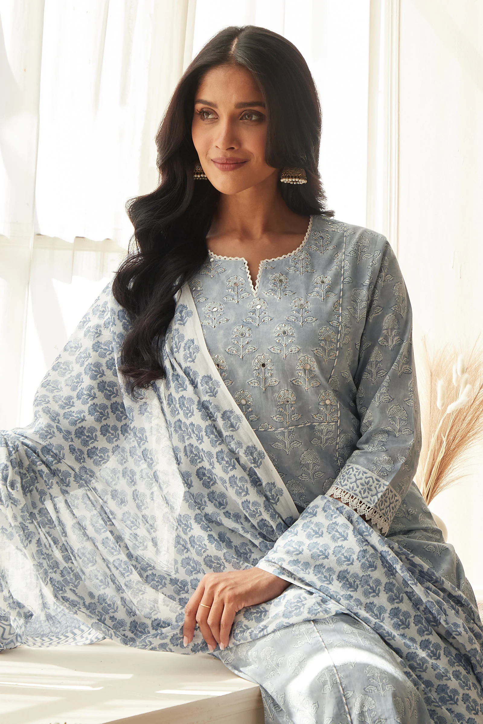 Rosheen Safeena Sanganeri Dupatta - Image 3