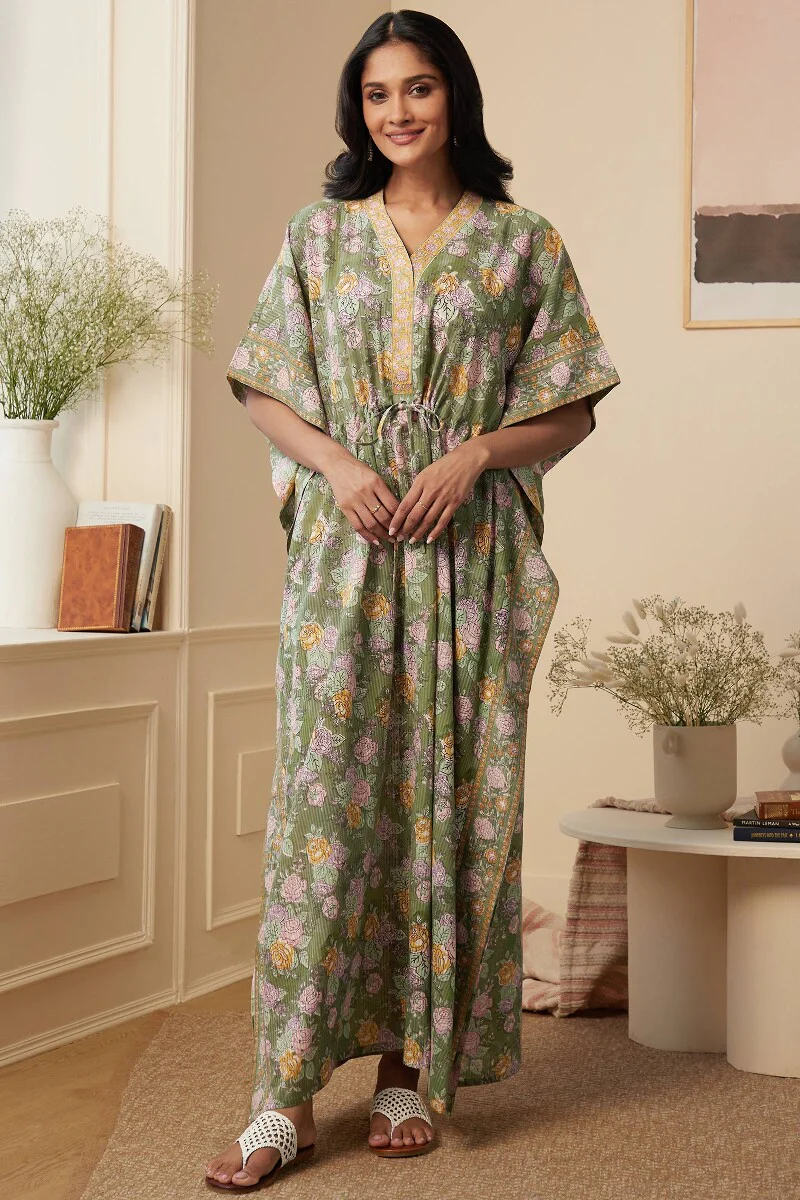 Rosheen Zaria Sanganeri Kaftan - Image 3