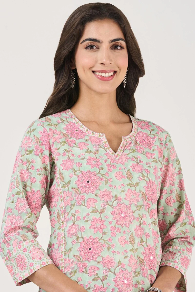Roz Meher Azah Sanganeri Kurta - Image 5