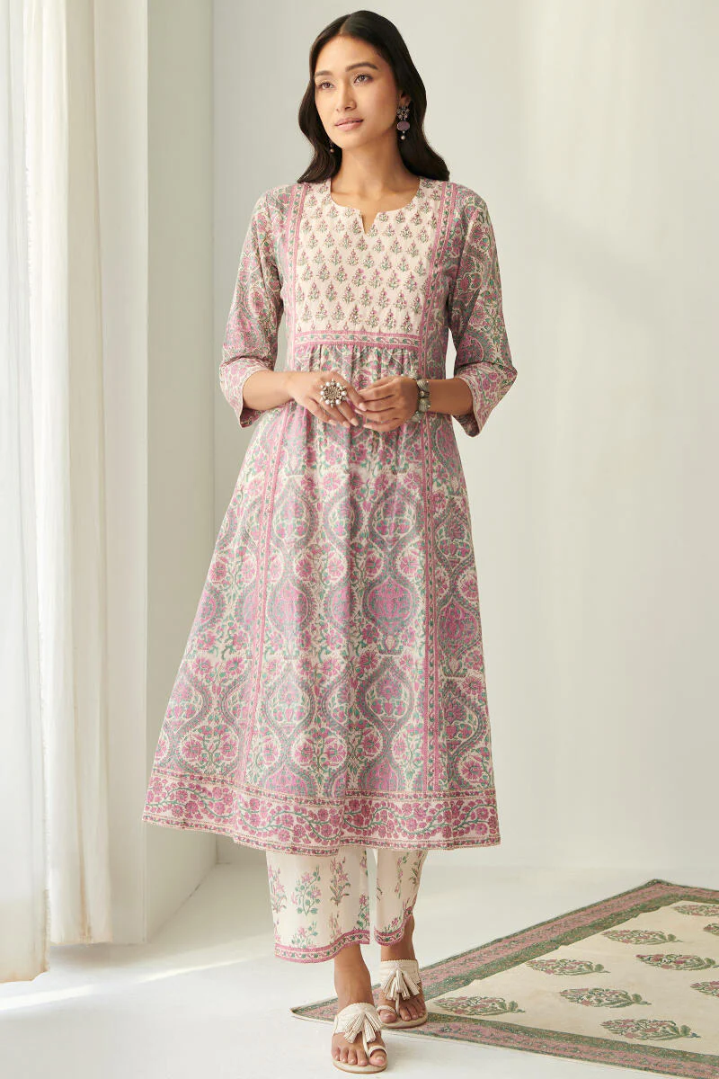 Roz Meher Farhin Sanganeri Kurta - Image 2
