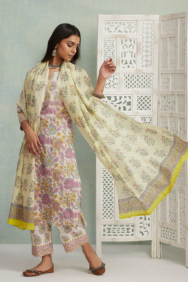 Roz Meher Farzin Block Printed Dupatta - Image 2