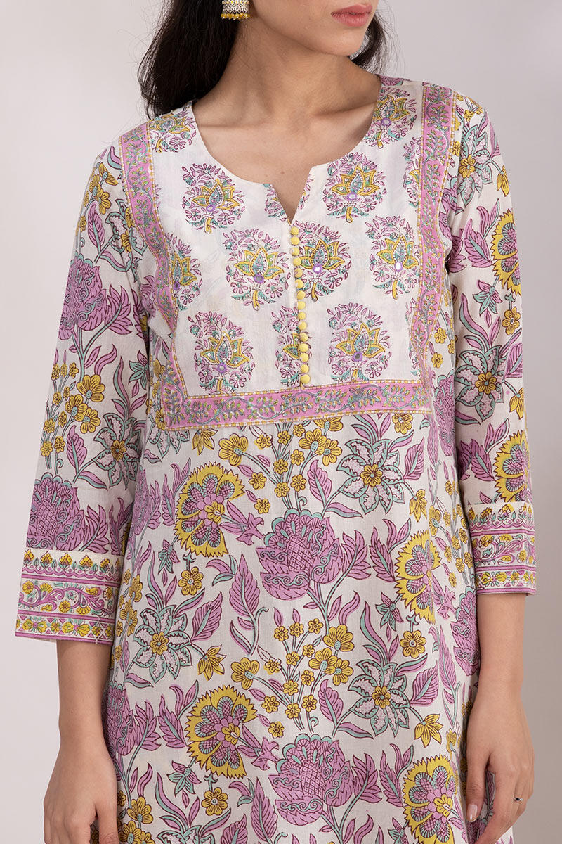 Roz Meher Farzin Block Printed Kurta - Image 4