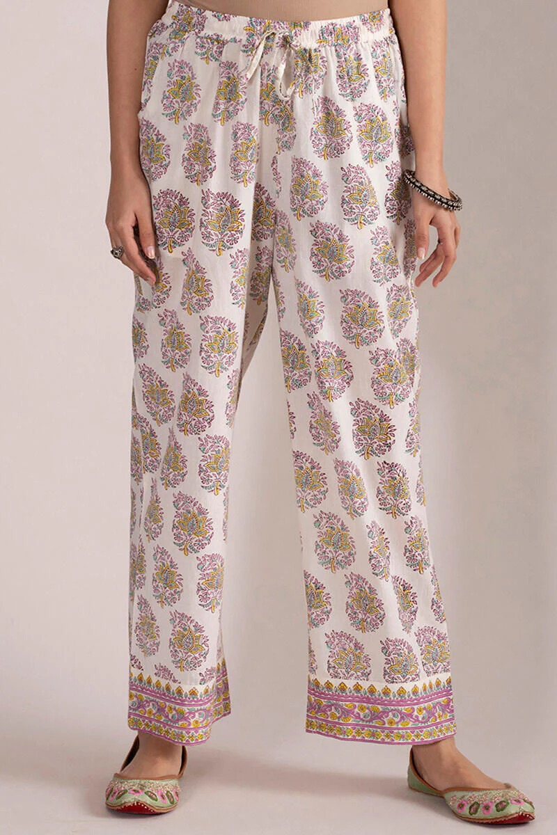 Roz Meher Farzin Block Printed Straight Farsi