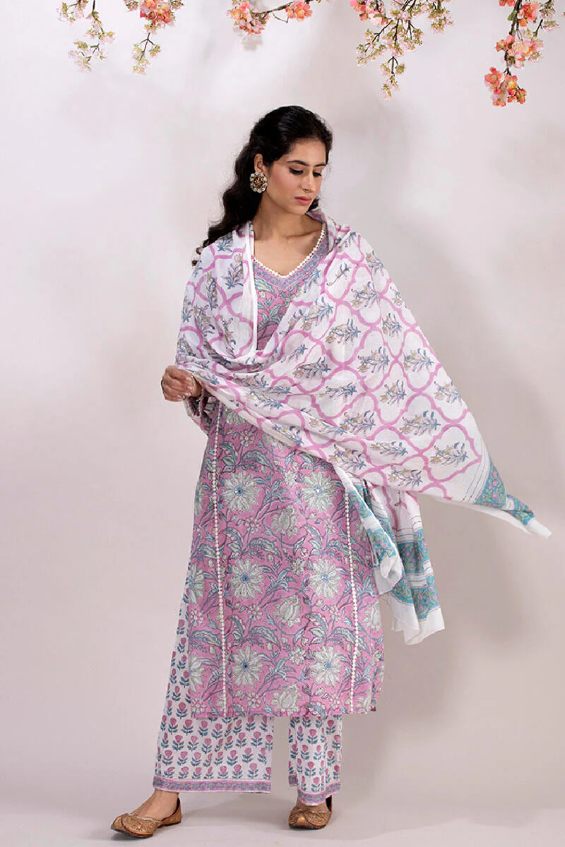 Roz Meher Ferozah Block Printed Farsi - Image 5