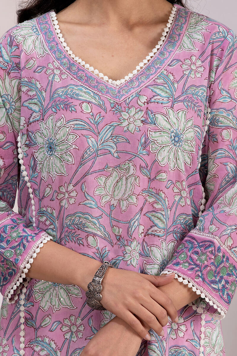 Roz Meher Ferozah Block Printed Kurta - Image 7