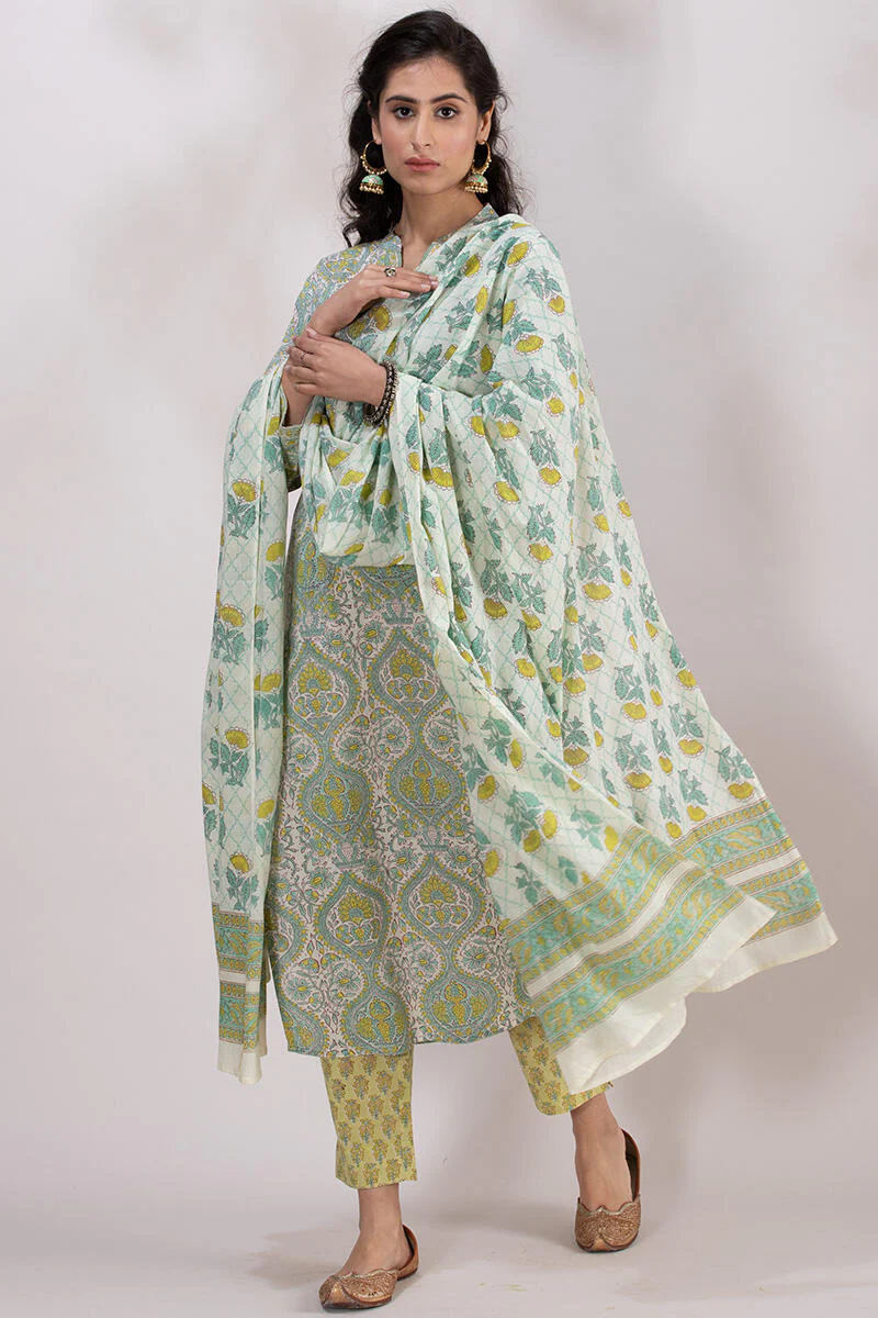 Roz Meher Jannat Block Printed Dupatta - Image 2