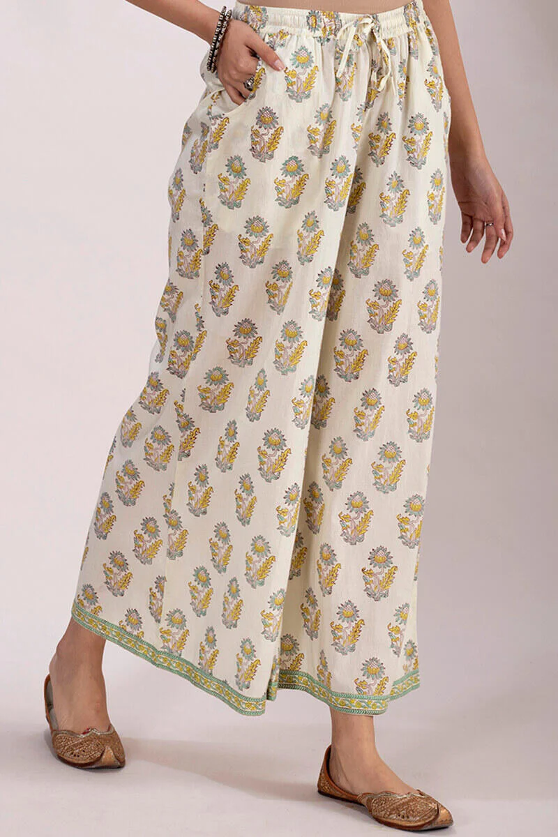 Roz Meher Jannat Block Printed Palazzo - Image 2