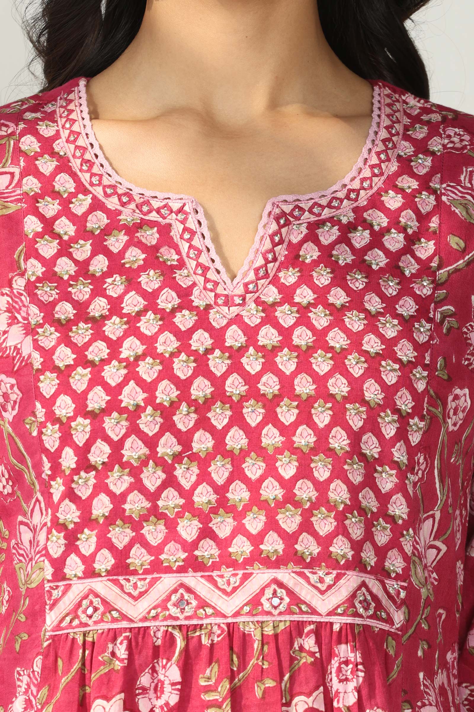 Roz Meher Jasmine Sanganeri Kurta - Image 4