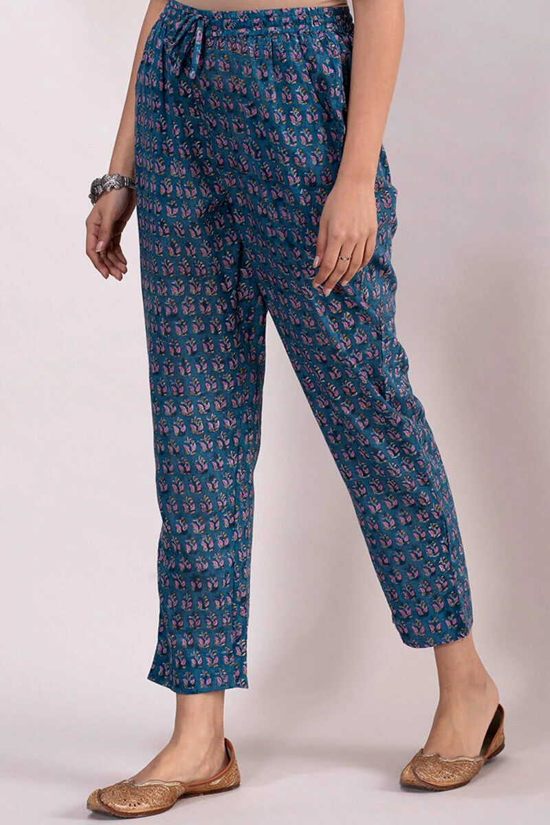 Roz Meher Jia Block Printed Narrow Pants - Image 3