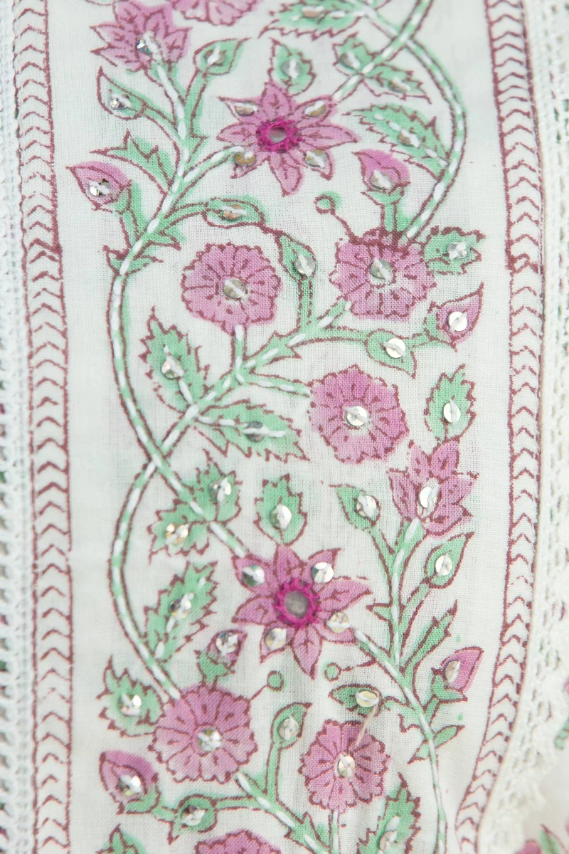 Roz Meher Mahira Block Printed Kurta - Image 7