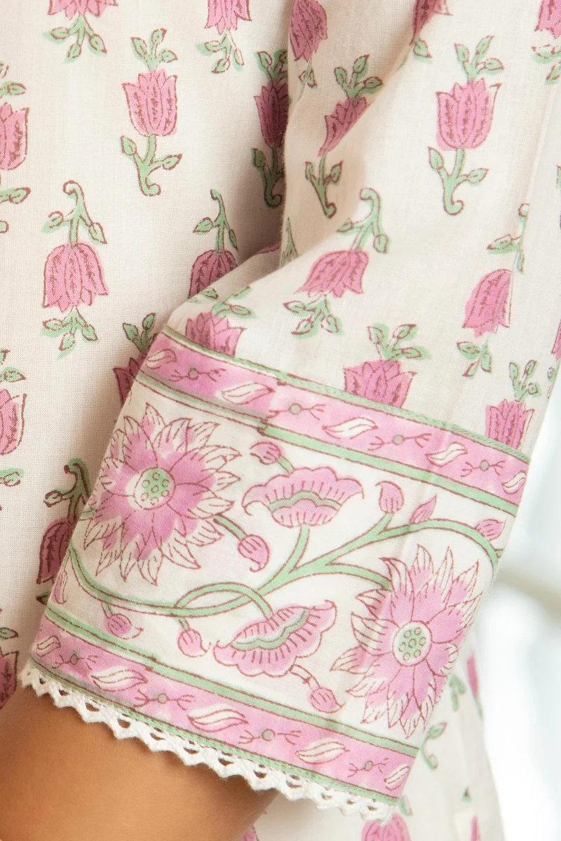 Roz Meher Mahira Block Printed Top - Image 4