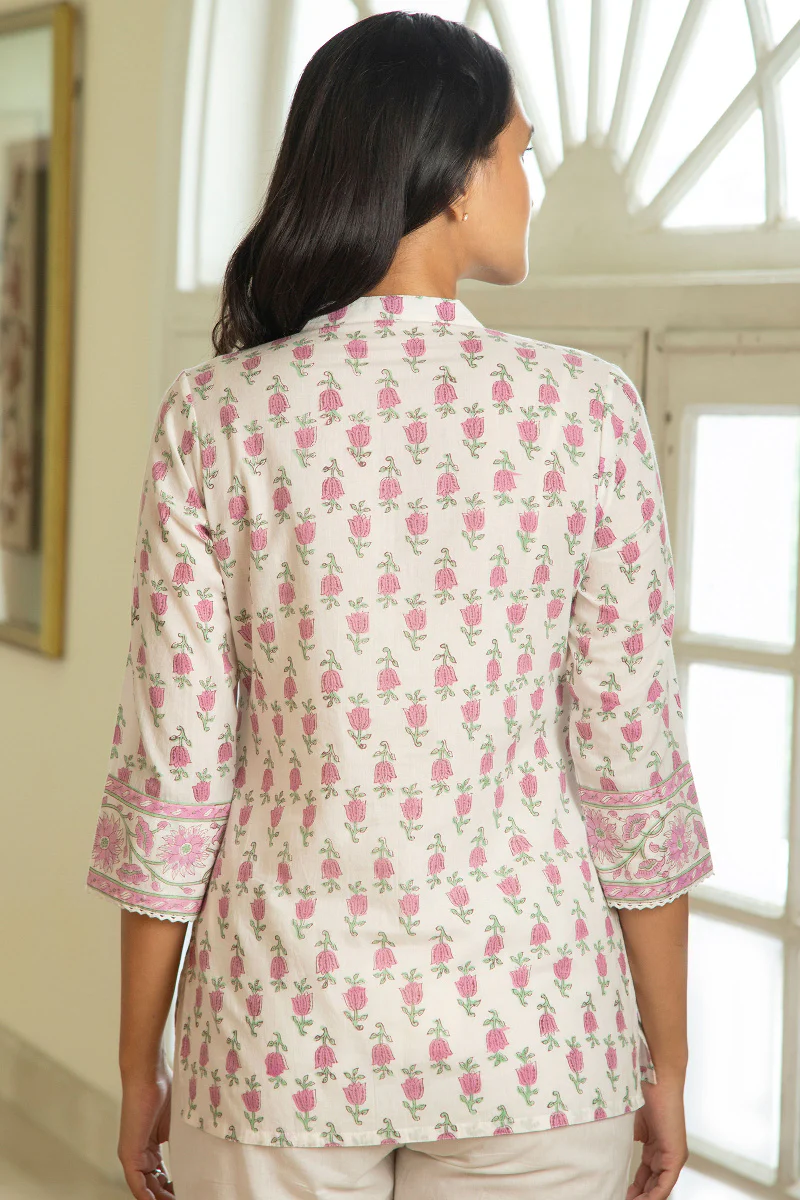 Roz Meher Mahira Block Printed Top - Image 5