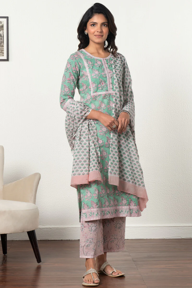 Roz Meher Mirza Sanganeri Kurta - Image 5