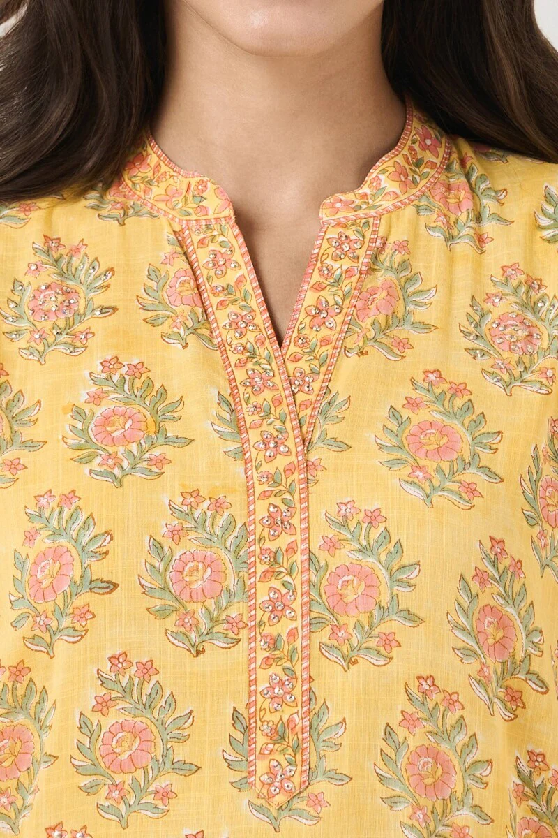 Roz Meher Nizam Sanganeri Short Kurta - Image 5