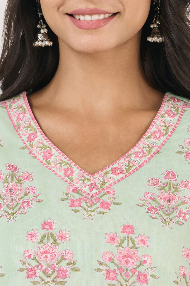 Roz Meher Zafia Sanganeri Kurta - Image 4