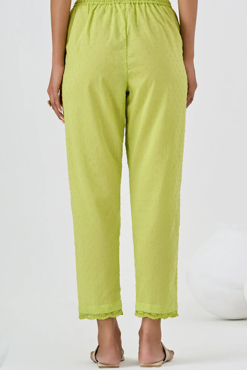 Roza Aafiyah Green Ram Buta Narrow Pants - Image 5