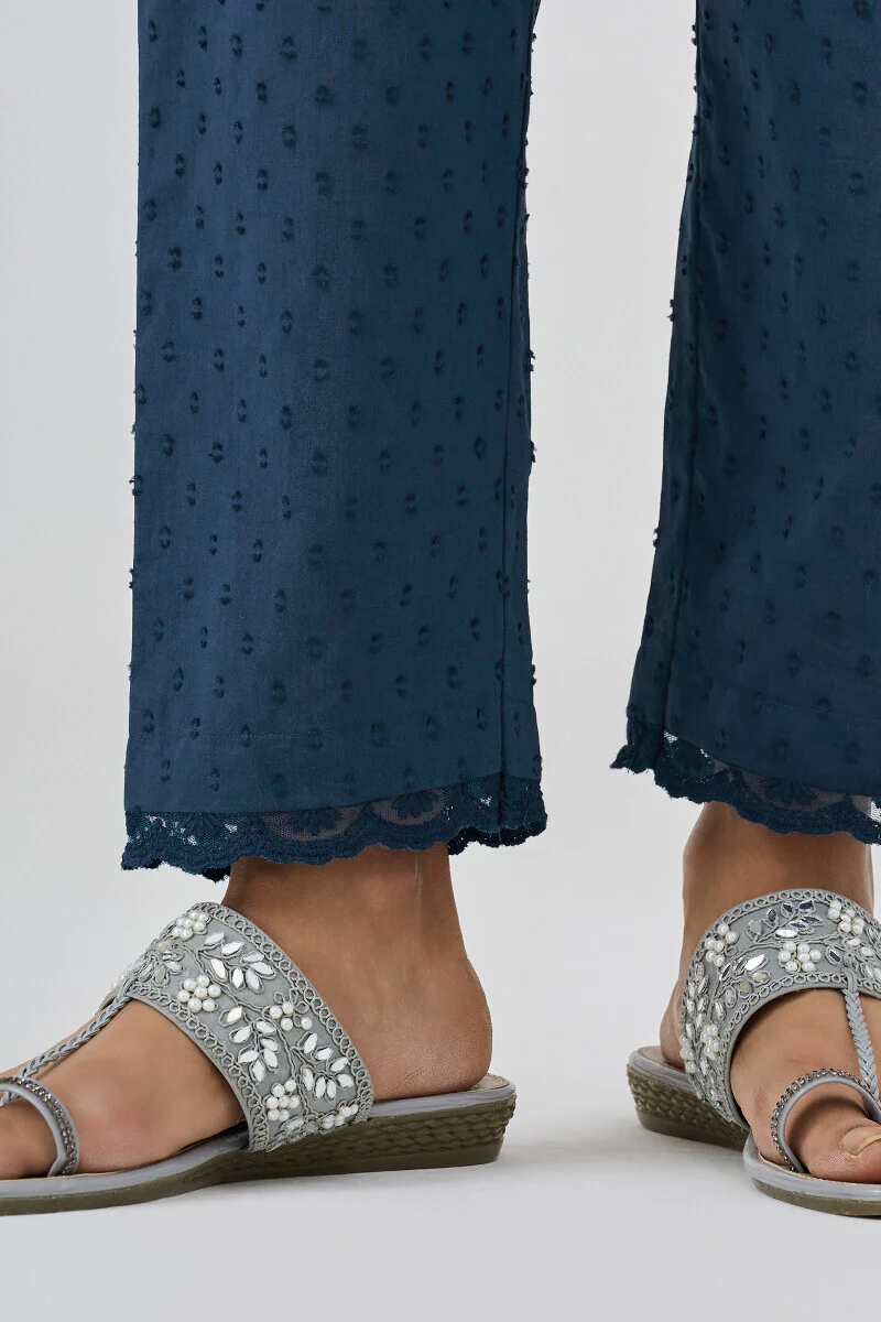Roza Aafiyah Navy Blue Narrow Pants - Image 2