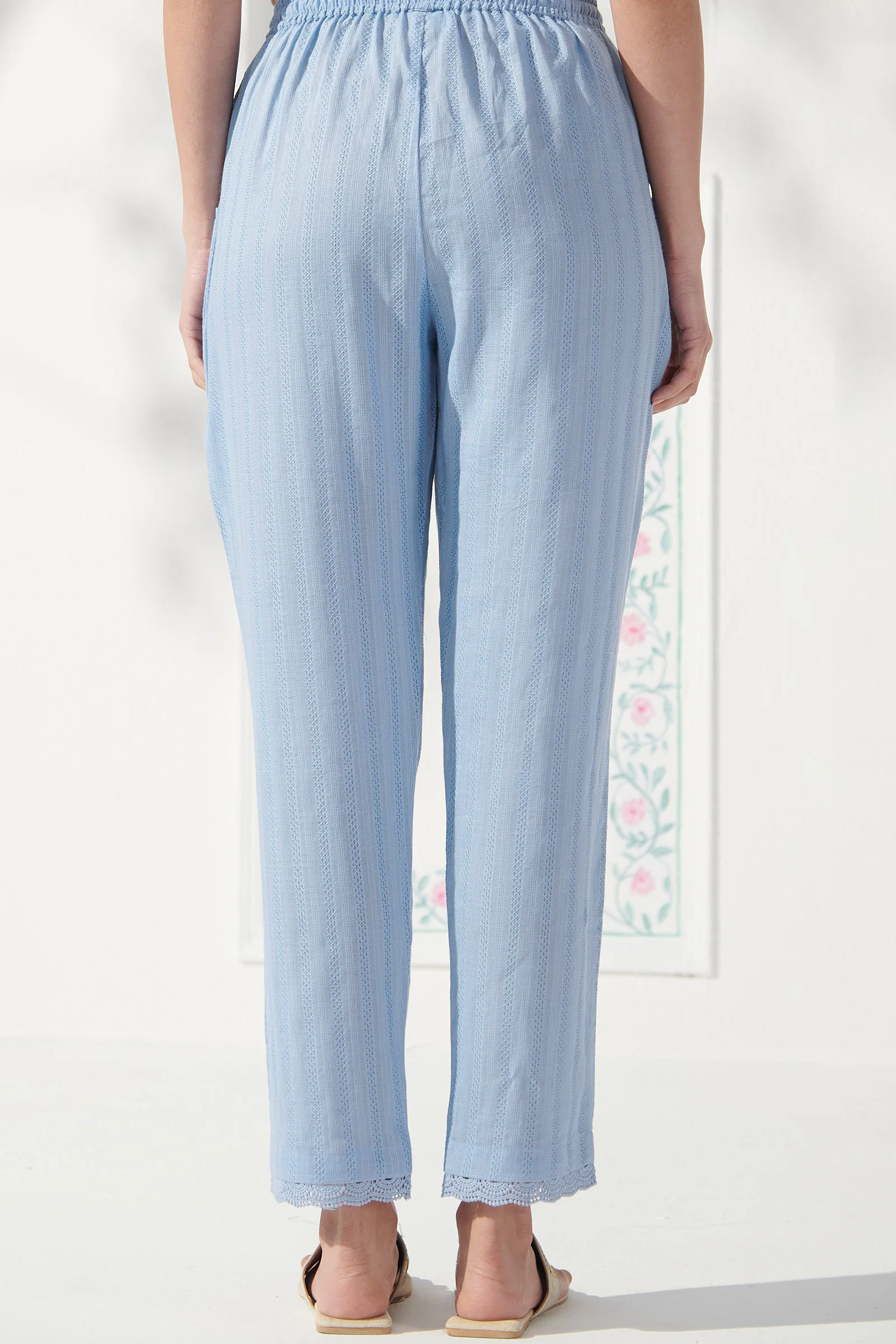 Roza Aalia Blue Narrow Pants - Image 5