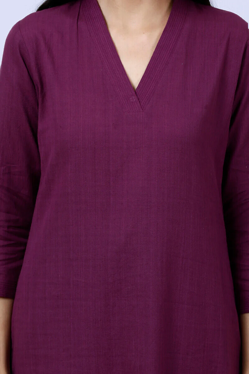 Roza Afreena Purple Kurta - Image 4
