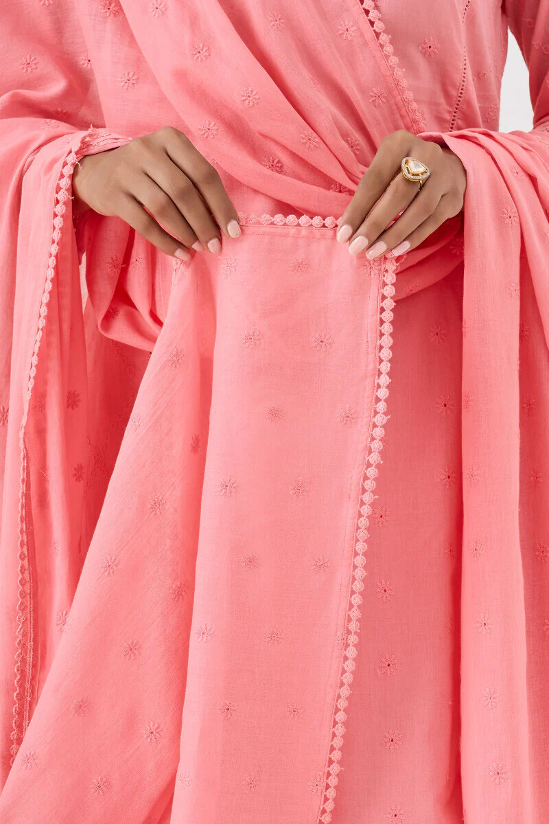 Roza Aliza Pink Dupatta - Image 4