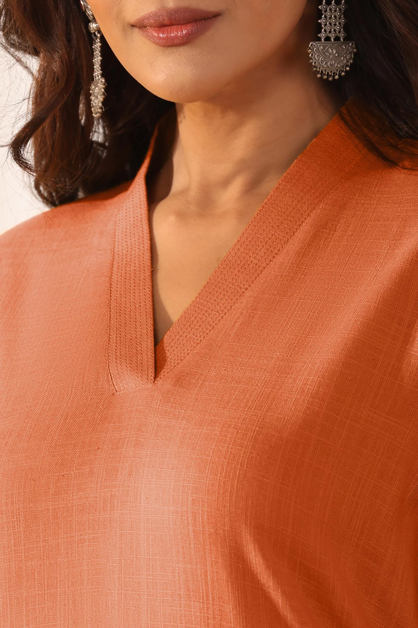 Roza Alizah Orange Kurta - Image 4