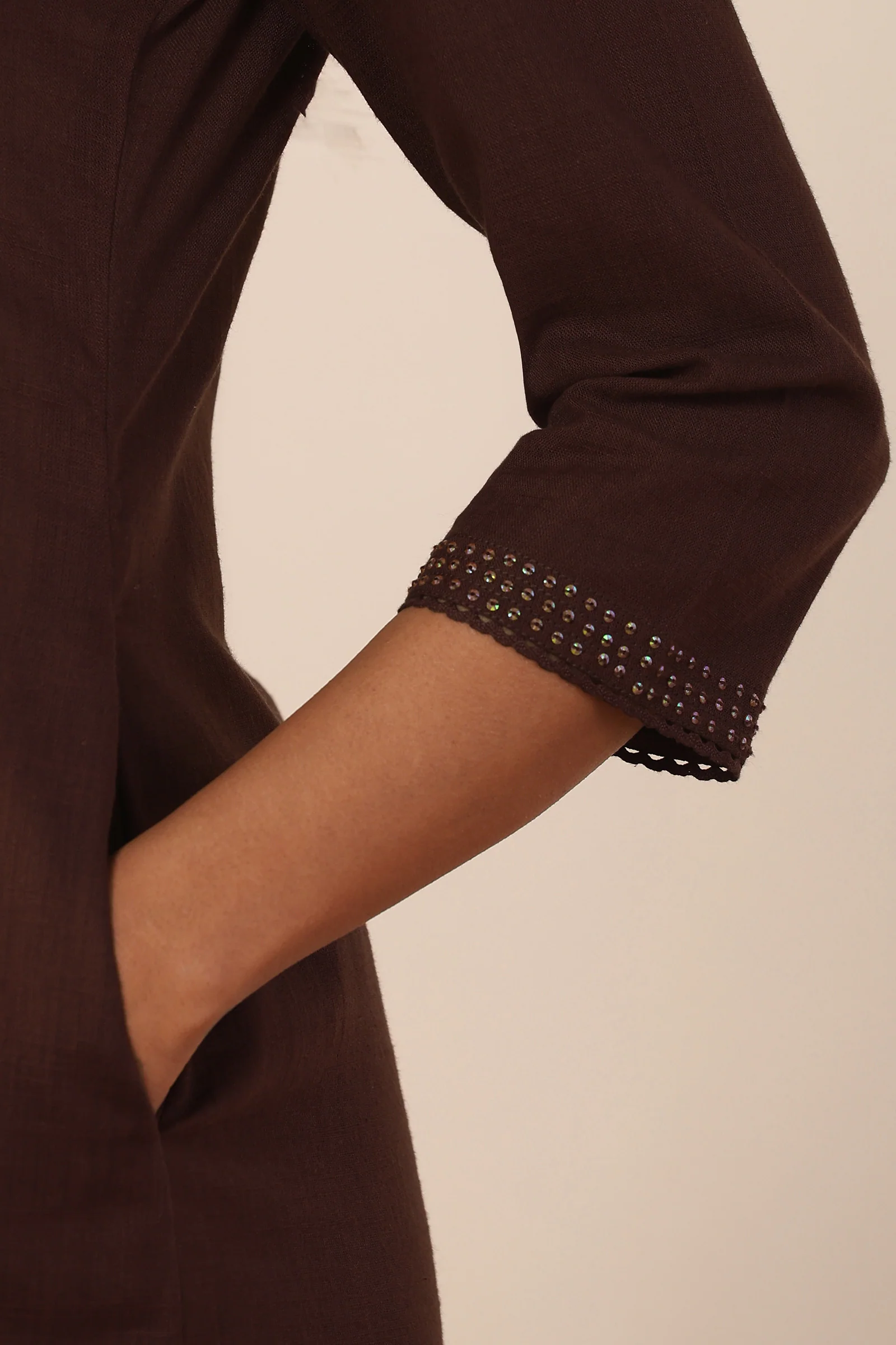 Roza Azaira Brown Kurta - Image 5