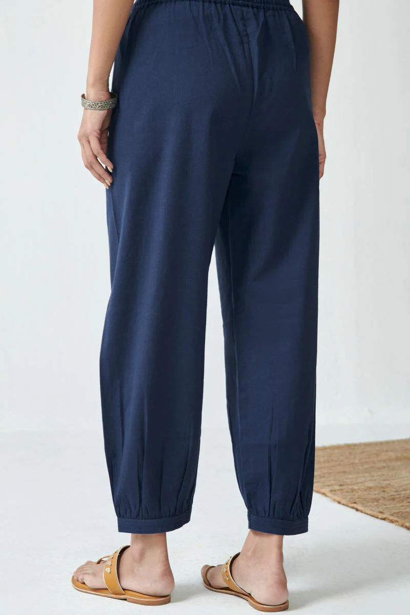 Roza Blue Flex Cotton Izhaar Pants - Image 4