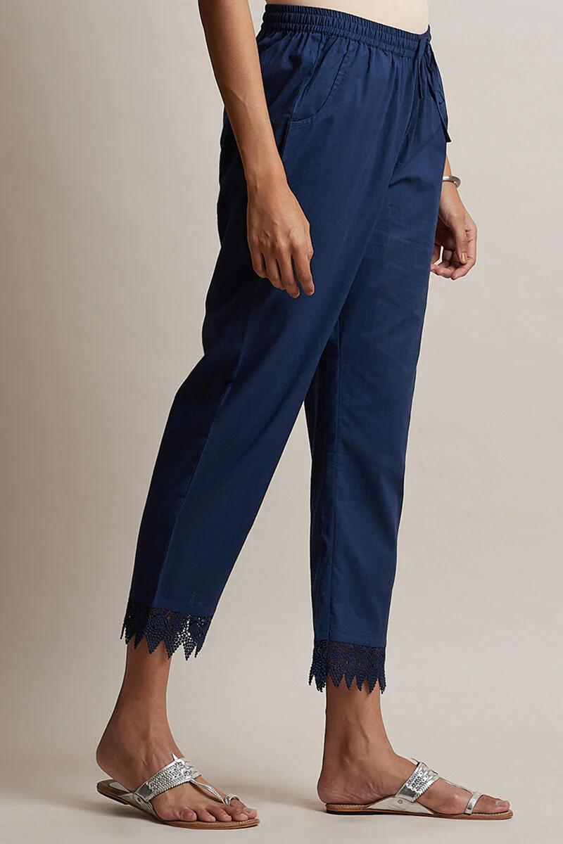 Roza Blue Lace Narrow Pant - Image 2