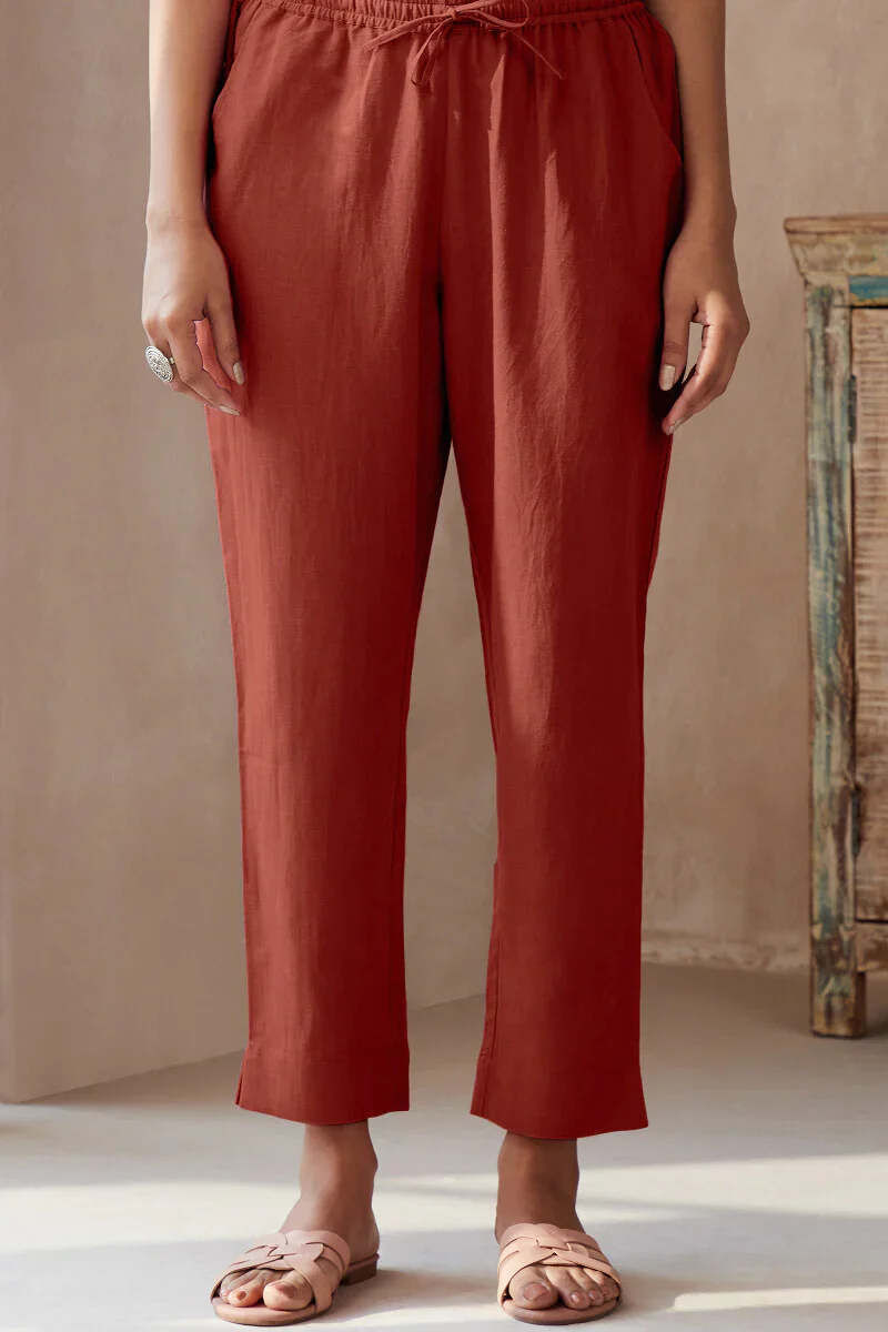 Surplus: Roza Brick Red Narrow Pants