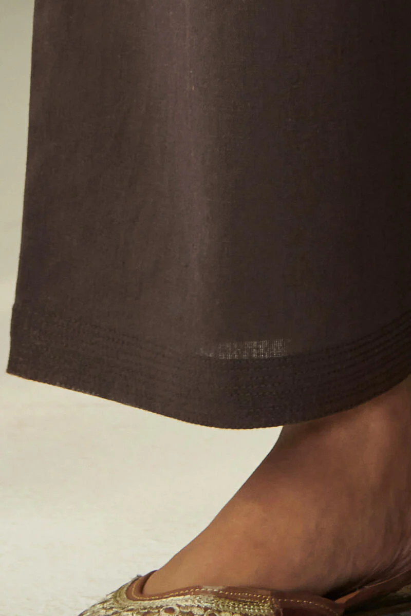 Roza Brown Flax Cotton Farsi - Image 4