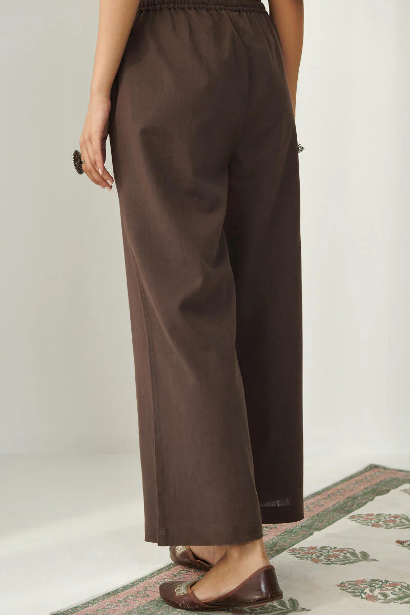 Roza Brown Flax Cotton Farsi - Image 5