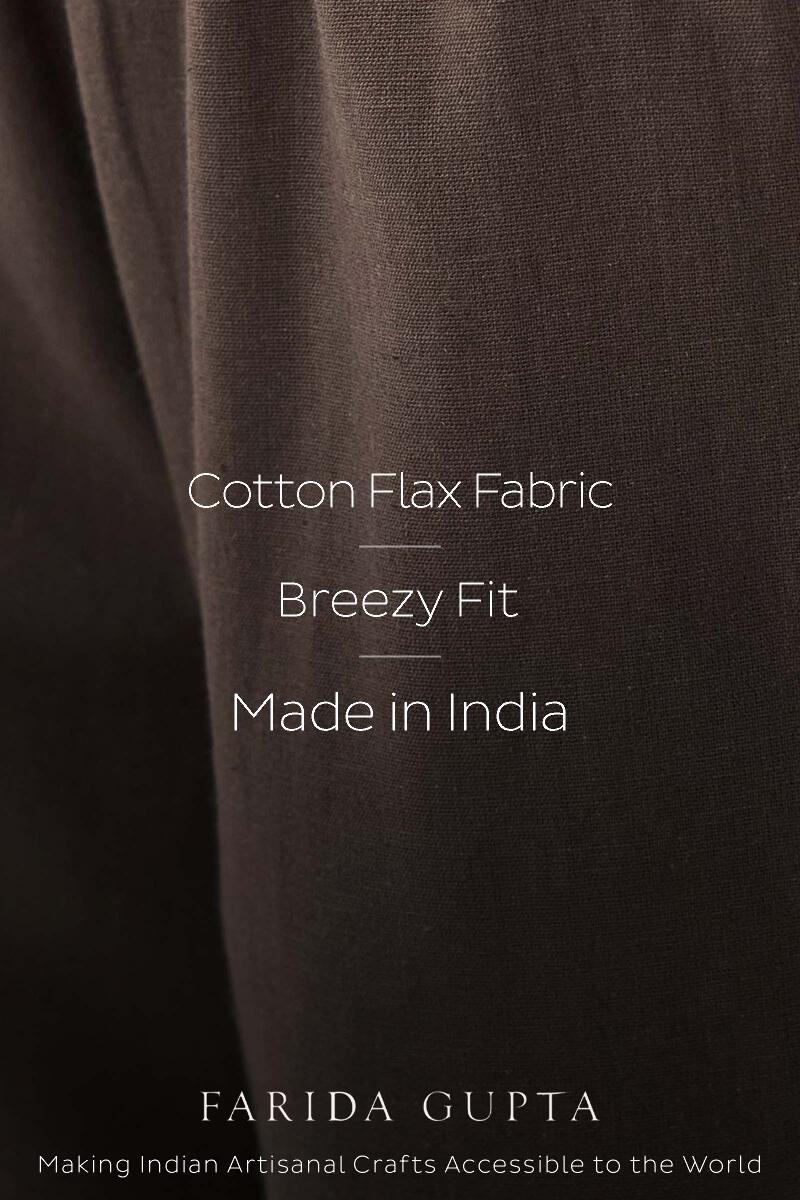 Roza Brown Flax Cotton Farsi - Image 6