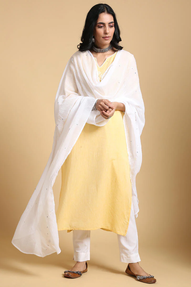 Roza Gauhar Yellow Kurta - Image 5
