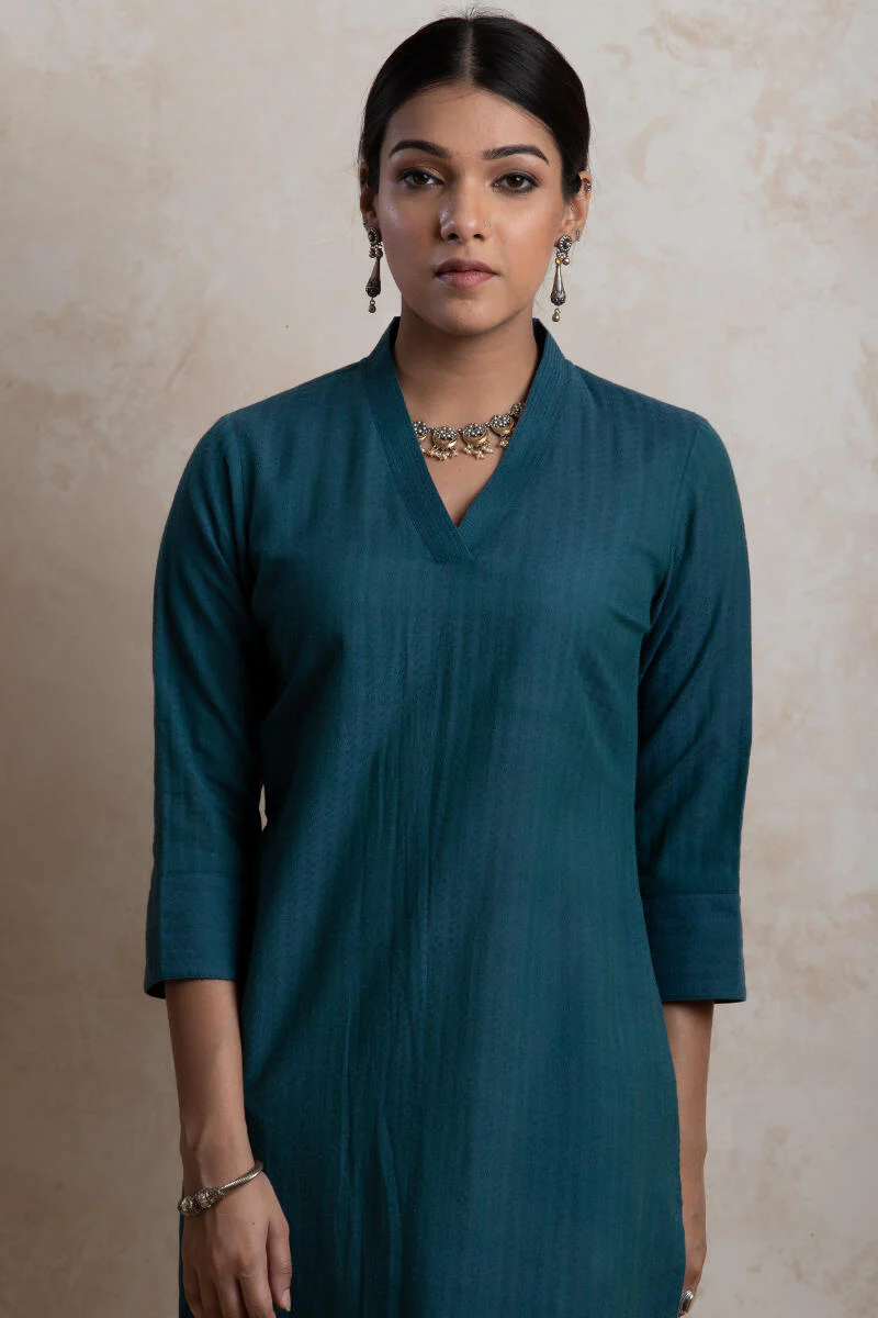 Roza Handloom Blue Kurta